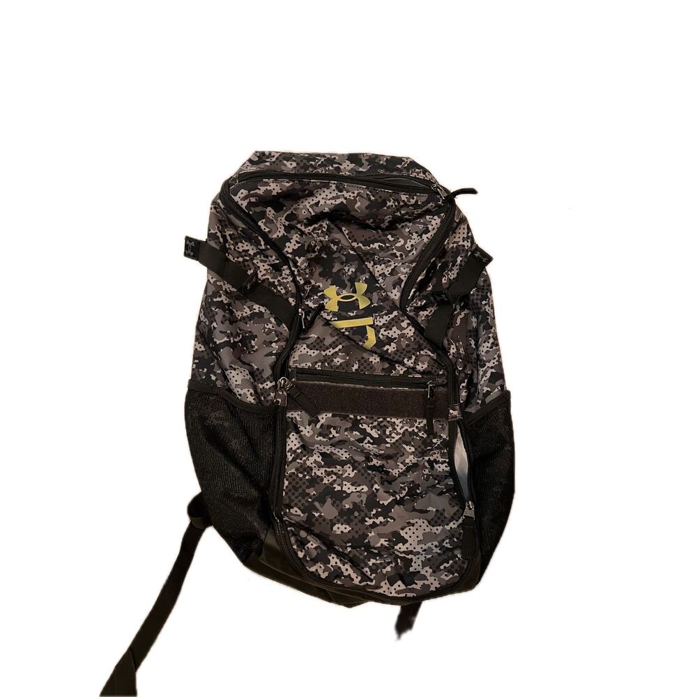 Under Armour Gray Camo Hustle Backpack - Gamebag